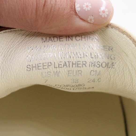 NIDB Quince Italian Leather Lug Sole Loafers in Bone US Women's Size 7 - Picture 9 of 12